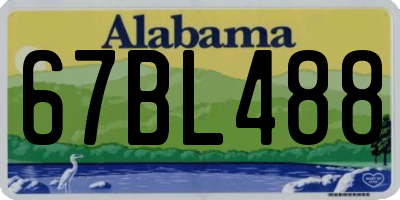 AL license plate 67BL488