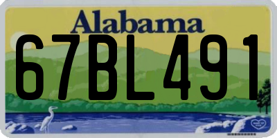 AL license plate 67BL491