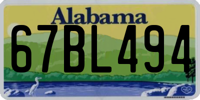 AL license plate 67BL494