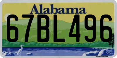 AL license plate 67BL496