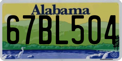 AL license plate 67BL504