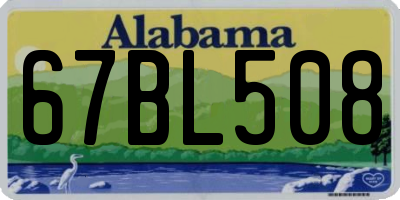 AL license plate 67BL508