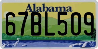 AL license plate 67BL509
