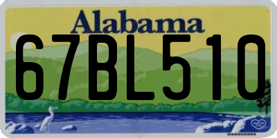 AL license plate 67BL510