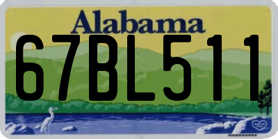 AL license plate 67BL511