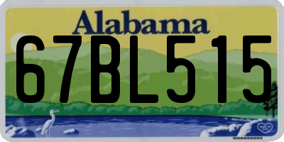 AL license plate 67BL515