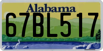 AL license plate 67BL517