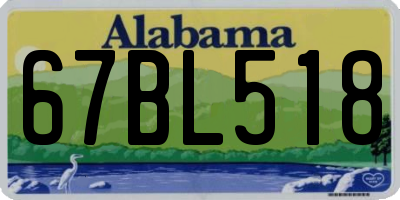 AL license plate 67BL518