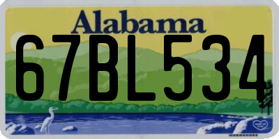 AL license plate 67BL534