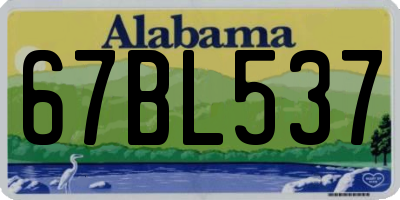 AL license plate 67BL537