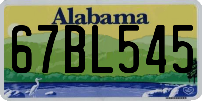 AL license plate 67BL545