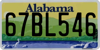 AL license plate 67BL546