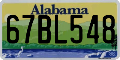 AL license plate 67BL548