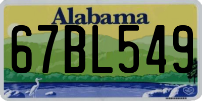 AL license plate 67BL549
