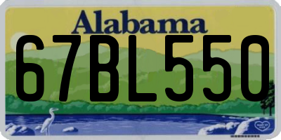 AL license plate 67BL550