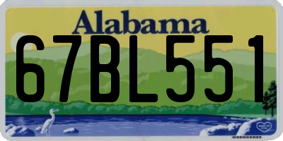 AL license plate 67BL551