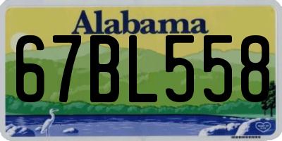 AL license plate 67BL558