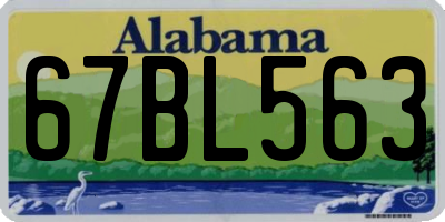 AL license plate 67BL563