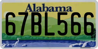 AL license plate 67BL566