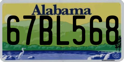 AL license plate 67BL568