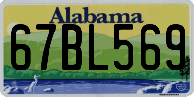 AL license plate 67BL569