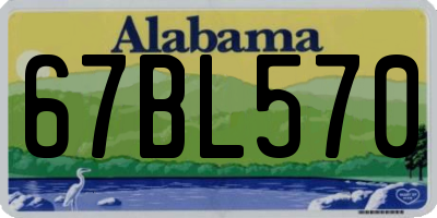 AL license plate 67BL570