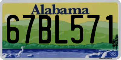 AL license plate 67BL571