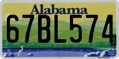 AL license plate 67BL574