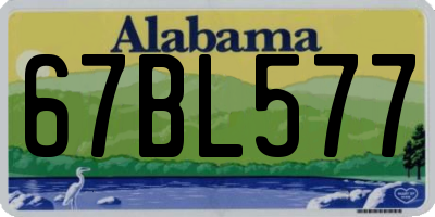 AL license plate 67BL577