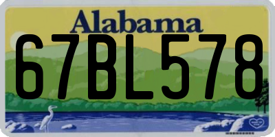 AL license plate 67BL578