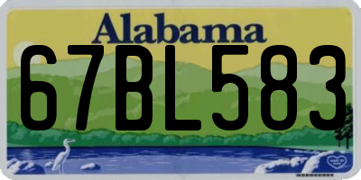 AL license plate 67BL583