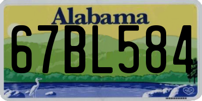 AL license plate 67BL584