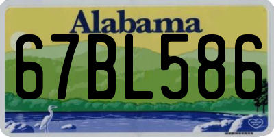 AL license plate 67BL586