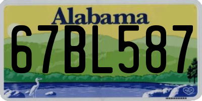 AL license plate 67BL587