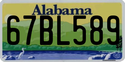 AL license plate 67BL589