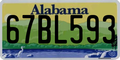 AL license plate 67BL593