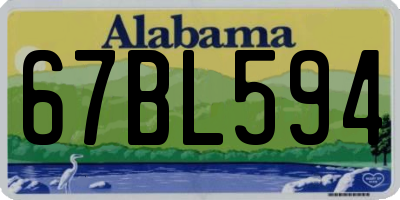 AL license plate 67BL594