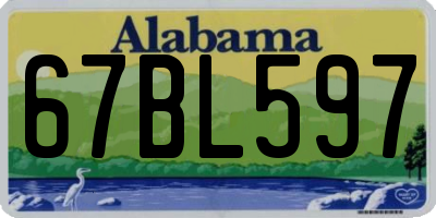 AL license plate 67BL597