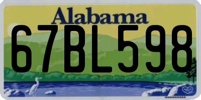 AL license plate 67BL598