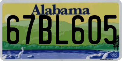 AL license plate 67BL605