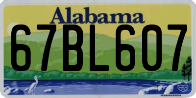 AL license plate 67BL607