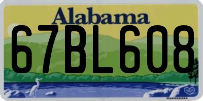AL license plate 67BL608