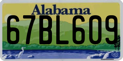AL license plate 67BL609