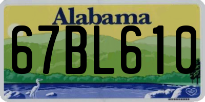 AL license plate 67BL610