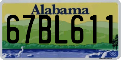 AL license plate 67BL611