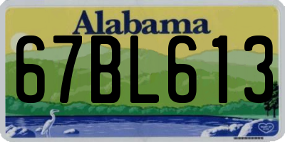 AL license plate 67BL613