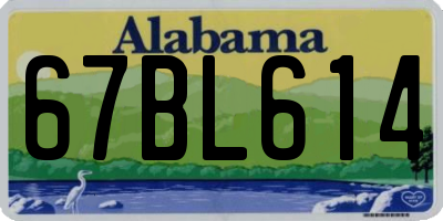 AL license plate 67BL614