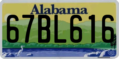 AL license plate 67BL616