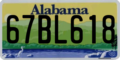 AL license plate 67BL618