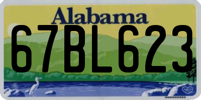 AL license plate 67BL623